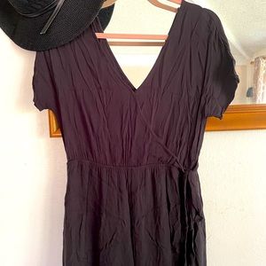 Classic Sexy Wrap Short Sleeve Wide Leg Jumpsuit